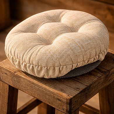 Modern Round Bar Stool Cushion Anti-Slip Silicone Woven Padded Breathable 13in