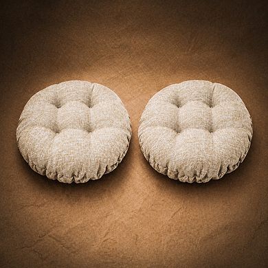 Modern Round Bar Stool Cushion Anti-Slip Silicone Woven Padded Breathable 13in