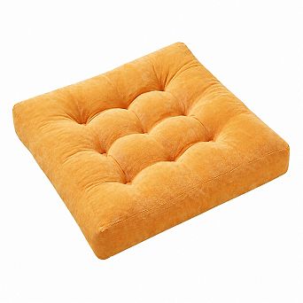 Meditation Floor Pillow Set Of 2 Round Large Tufted Corduroy Memory Foam Seating Cushions