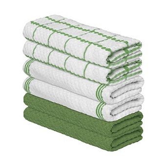 Cotton Kitchen Dish Towels Ultra Soft Absorbent Quick Drying Set of 6