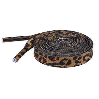 Women's 1 Pair Leopard Print Flat Shoelaces for Hiking Shoes 55.1"