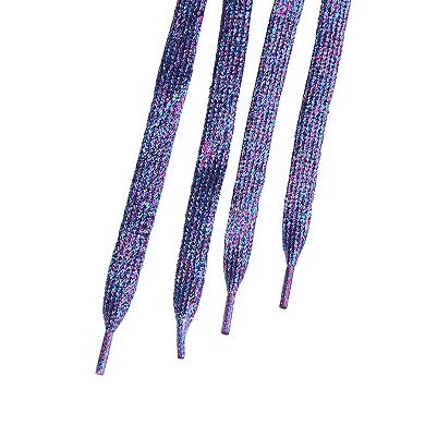Women's Metallic Glitter Flat Colorful Shoelaces 1 Pair for Sneakers 78.74"