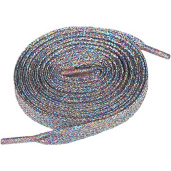 Women's Metallic Sparkling Flat Colorful Shoelaces 1 Pair for Sneakers 47.24"