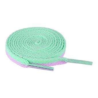 Flat 2 Color Blocks Athletic Shoelaces for Sneakers 2 Pairs 43.3"
