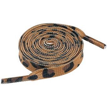Leopard Print Flat Shoestrings Sports Shoe Laces for Sneakers 2 Pairs 63.0"