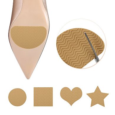 1Pair Wave Pattern D-shape Shoe Soles Protector