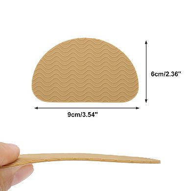 1Pair Wave Pattern D-shape Shoe Soles Protector