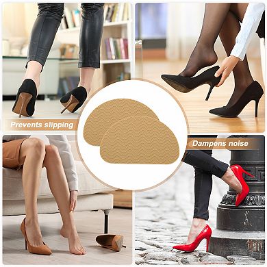 1Pair Wave Pattern D-shape Shoe Soles Protector