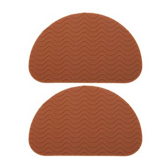 1Pair Wave Pattern D-shape Shoe Soles Protector