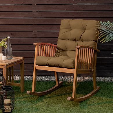 22" x 44" Tufted Outdoor Patio Chair Cushion