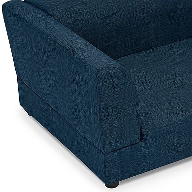 Modern Dog Sofa Bed with Backrest & Armrests, Upholstered Pet Couch