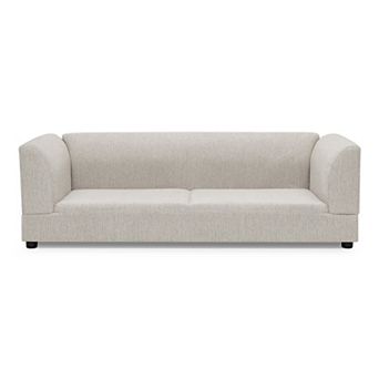 Modern Dog Sofa Bed with Backrest & Armrests, Upholstered Pet Couch