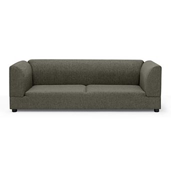 Modern Dog Sofa Bed with Backrest & Armrests, Upholstered Pet Couch