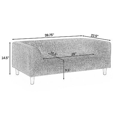 Modern Dog Sofa Bed with Backrest and Armrests, Soft Pet Couch for Small Dogs