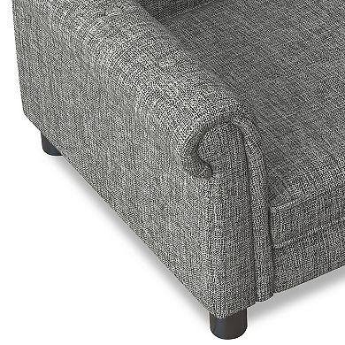 Elevated Pet Sofa Bed with Tufted Backrest & Cushioned Seat, Dog Couch