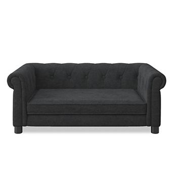 Elevated Pet Sofa Bed with Tufted Backrest & Cushioned Seat, Dog Couch