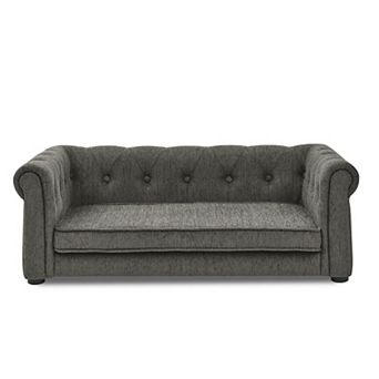 Elevated Pet Sofa Bed with Tufted Backrest & Cushioned Seat, Dog Couch