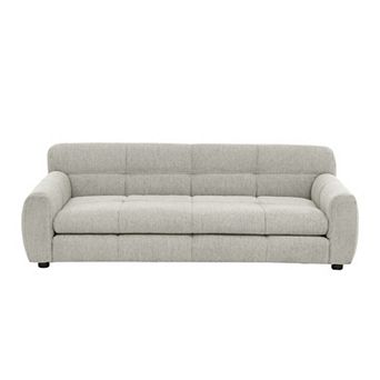 Large Dog Sofa Bed with Armrests & Backrest, Plush Linen Pet Couch