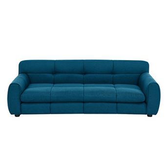 Large Dog Sofa Bed with Armrests & Backrest, Plush Linen Pet Couch