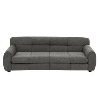 Large Dog Sofa Bed with Armrests & Backrest, Plush Linen Pet Couch
