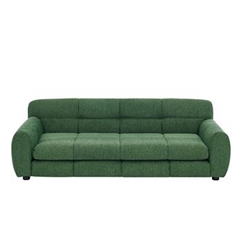 Large Dog Sofa Bed with Armrests & Backrest, Plush Linen Pet Couch