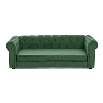 Oversized Tufted Pet Sofa Bed with Removable Cushion for Large Dogs