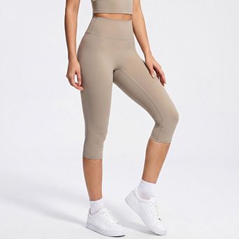 Women's High Waist Capri Leggings Cropped Workout Yoga Pants