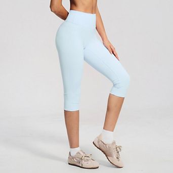 Women's High Waist Capri Leggings Cropped Workout Yoga Pants