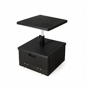 175 lb Fillable Patio Umbrella Base with Built In Table Tray Black