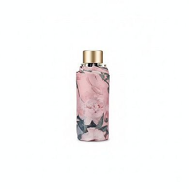 Floral Print Compact Folding Umbrella with Automatic Open and Wind Resistant Frame Design