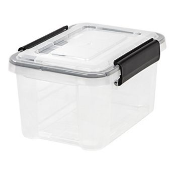 IRIS 6.5-qt Storage Container Box Bin with Seal Latching Lid, Clear