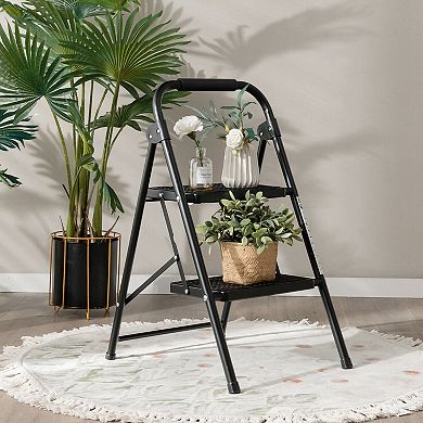 2-Step Ladder with Wide Anti-Slip Pedals