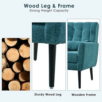 Modern Chenille Arm Chairs Accent Chair