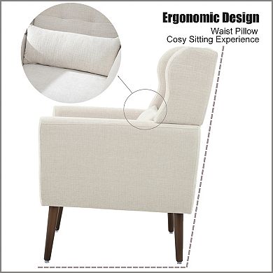 Modern Chenille Arm Chairs Accent Chair