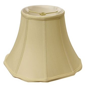 HomeRoots Antiqued White Monay Shantung Silk Bell Lamp Shade