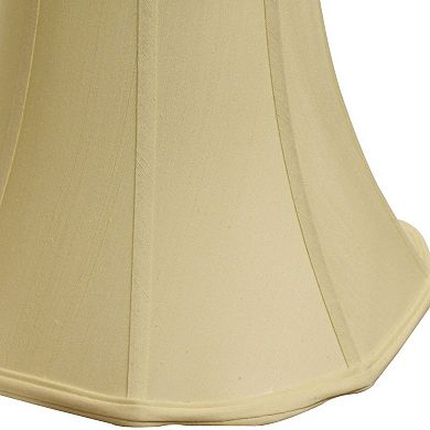HomeRoots Antiqued White Monay Shantung Silk Bell Lamp Shade