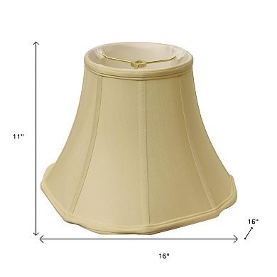 HomeRoots Antiqued White Monay Shantung Silk Bell Lamp Shade