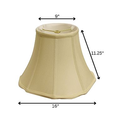 HomeRoots Antiqued White Monay Shantung Silk Bell Lamp Shade
