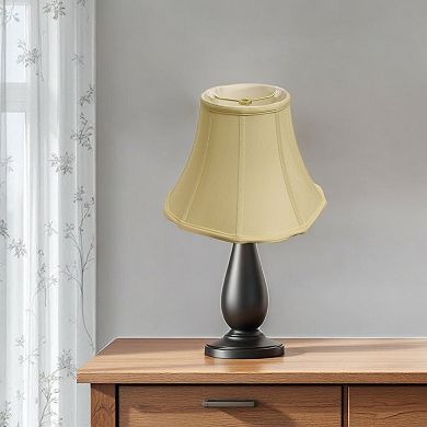 HomeRoots Antiqued White Monay Shantung Silk Bell Lamp Shade