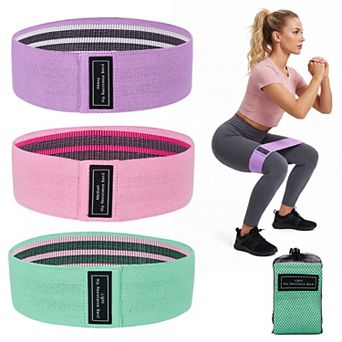 6-Pack Fabric Resistance Bands for Strength Training,Non-Slip, Durable, Full-Body Fitness for Women