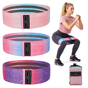 6-Pack Fabric Resistance Bands for Strength Training,Non-Slip, Durable, Full-Body Fitness for Women