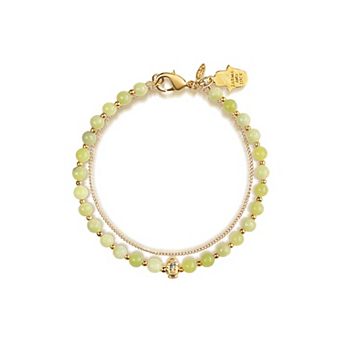 Enlightened Soul - Buddha Jade Gold Chain Bracelet