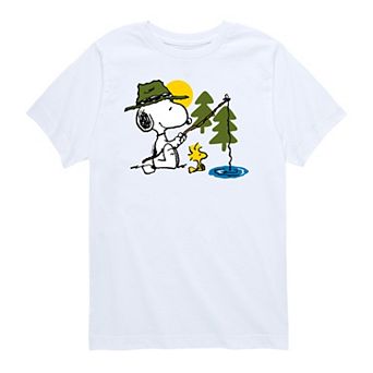 Toddler Boy Peanuts Snoopy & Woodstock Fishing Short Sleeve Graphic Tee