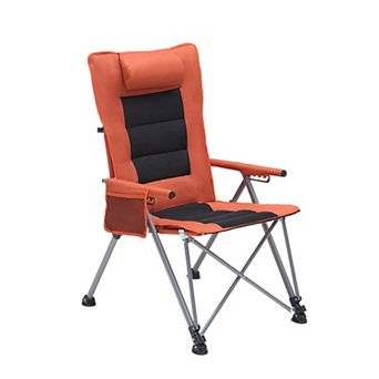 KWPZQEB Outdoor Camping Chair with 5-Position Adjustable Back, Folding Leisure Chairs with Carry Bag