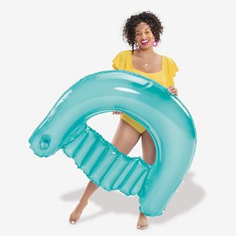 Funsicle Chill-Out Chair, 4ft Inflatable Pool Float with Cup Holder, Blue, Age 14 & up