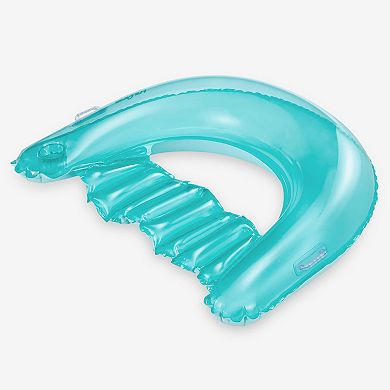Funsicle Chill-Out Chair, 4ft Inflatable Pool Float with Cup Holder, Blue, Age 14 & up