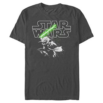 Men's Star Wars Yoda Light Saber Graphic Tee