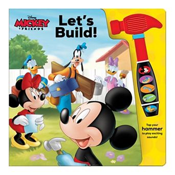 Disney's Mickey & Friends Let's Build! Children's Sound Book with Toy Hammer