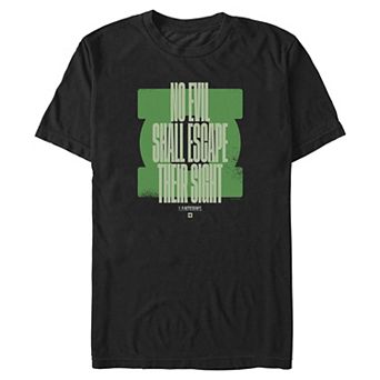 Big & Tall DC Comics No Evil Shall Escape Their Sight Lanterns Graphic Tee