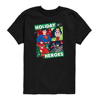 Toddler Boy Justice League Holiday Heroes Short Sleeve Graphic Tee